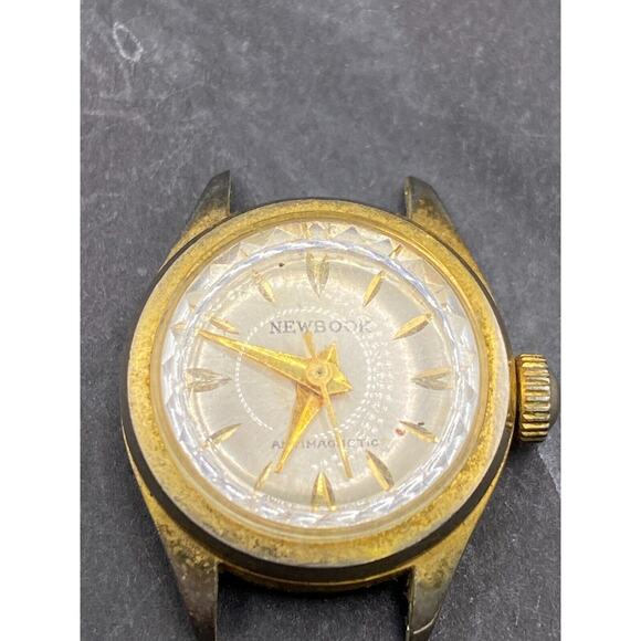 Vintage Newbook Gold Tone Anti Magnetic Watch No Band For Parts/Repair main image 5